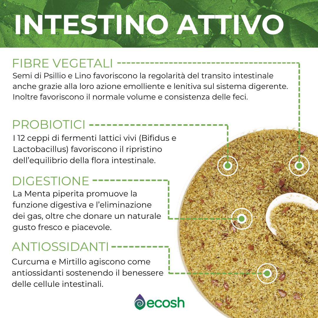 Intestino Attivo | Psillio & Probiotici